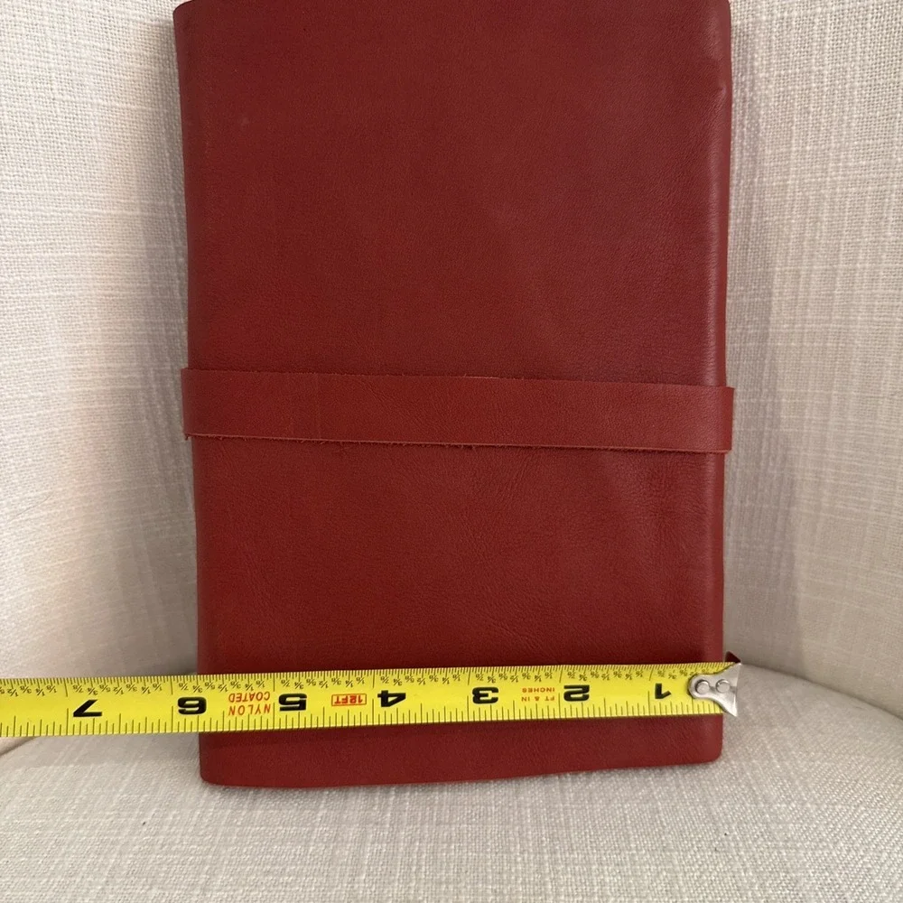 9x5 Inch sketchbook Leather blank page diary Leather diary for travel Leaf Print